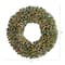 5ft. Pre-Lit Flocked Artificial Christmas Wreath